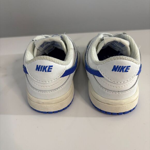 Nike Baby Toddler Boy Girl Dunk Low Sneakers Shoes Hyper Royal White Size 4 4C - Picture 3 of 8